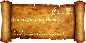Csernyánszky Noémi névjegykártya