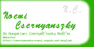 noemi csernyanszky business card